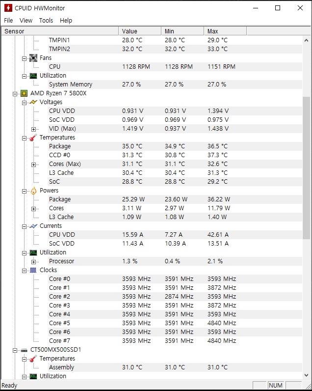 5800X 수율에 따른 온도차이 존재하나요?? > CPU/메인보드/램 | 퀘이사존