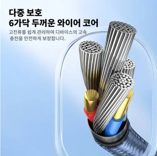 Toocki 60W C타입 코일 차량용 고속 충전 케이블