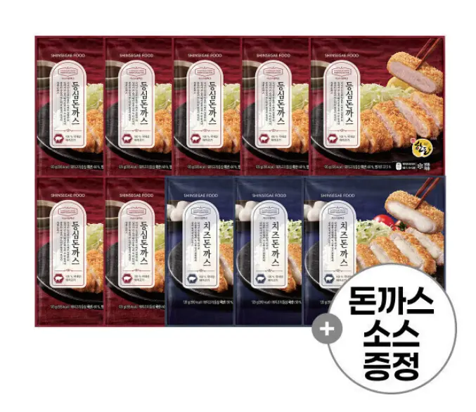 신세계푸드 한돈 등심/치즈 돈까스 120gX10팩 / 크런치 찰 핫도그 25개