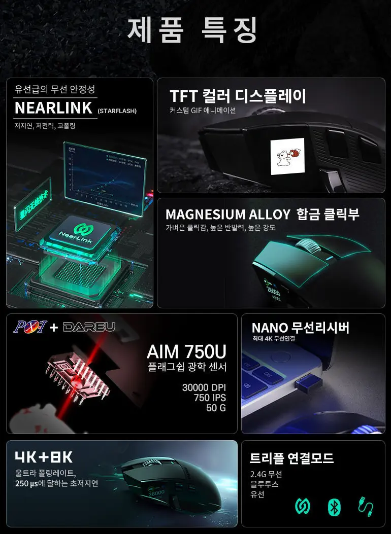 다얼유 A980 PRO MAX 8K 마우스