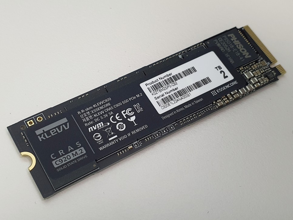 NVMe SSD추천 ESSENCORE KLEVV CRAS C920 M.2 NVMe 2TB SSD > 리뷰